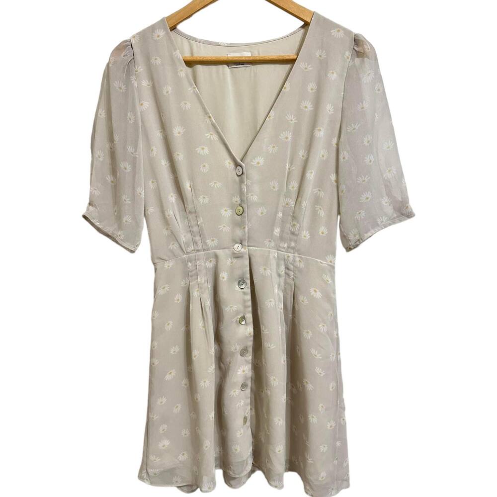 Aritzia Wilfred Button Front A-Line Mini Dress Si… - image 2